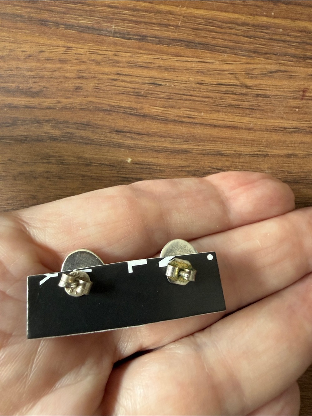 Sterling Silver Heart Shaped Post Earrings. - Picture 2 of 4